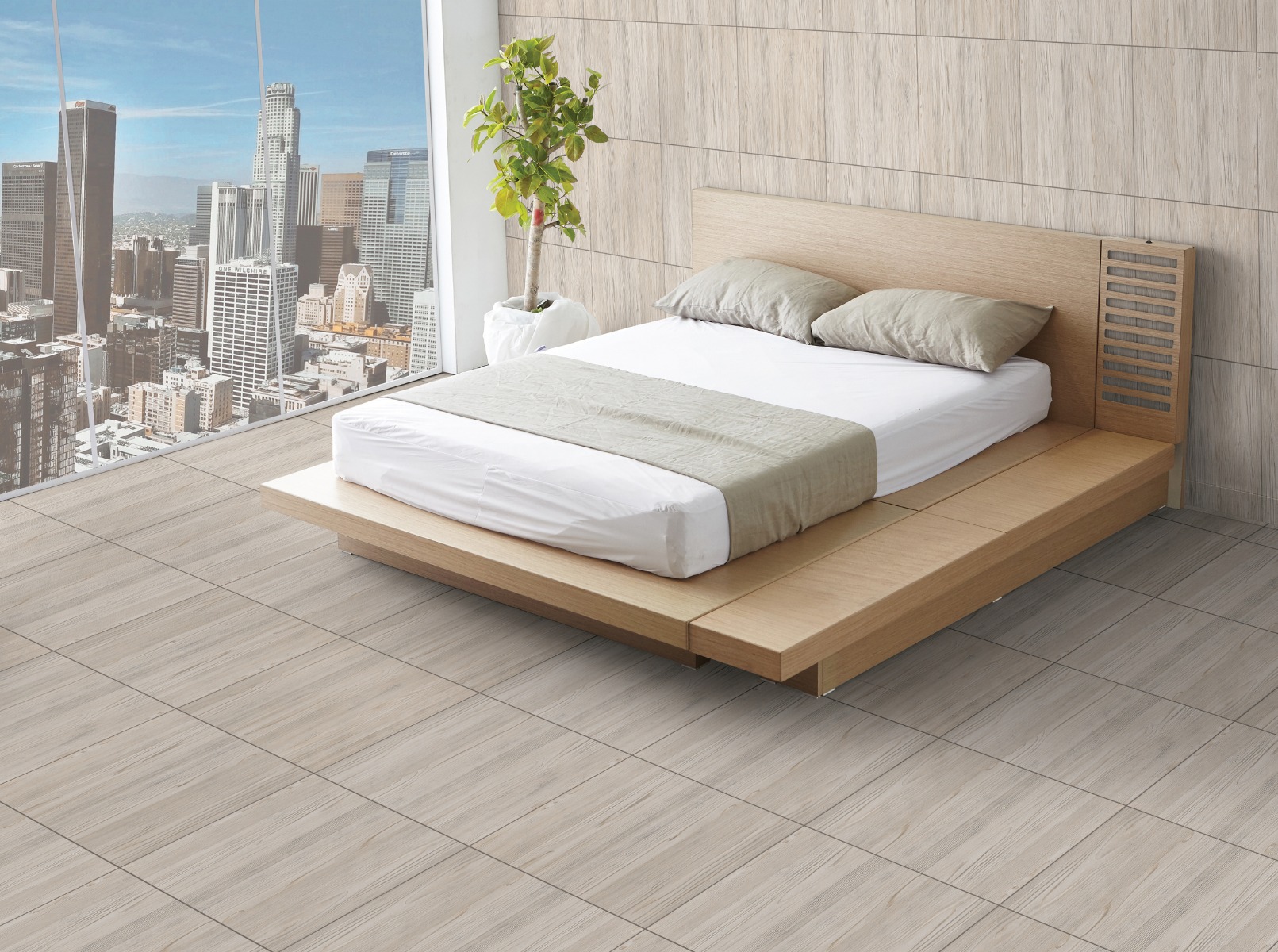 Matte Finish GFT BDF Natural Maple Wood  Ceramic tile 600x600 mm