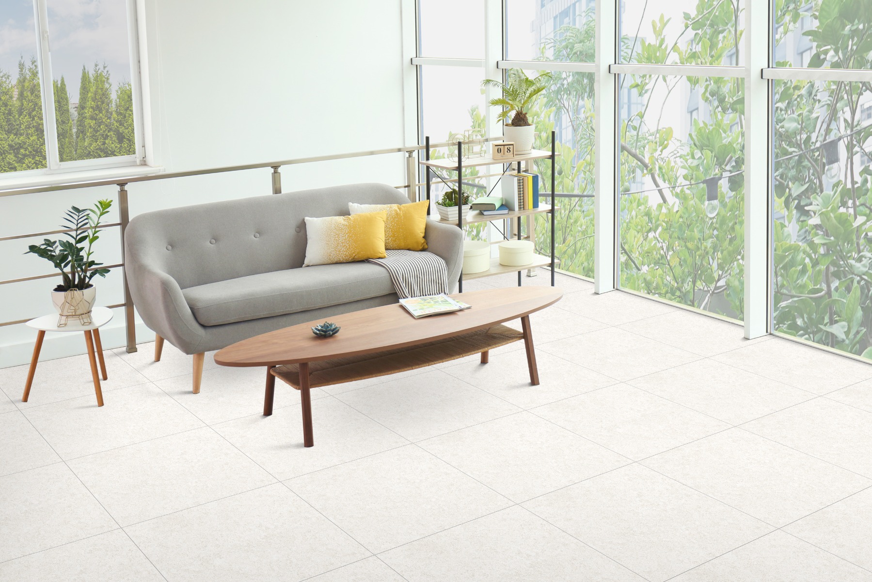 Matte Finish GFT BHF Rustic Silver Ceramic tile 600x600 mm