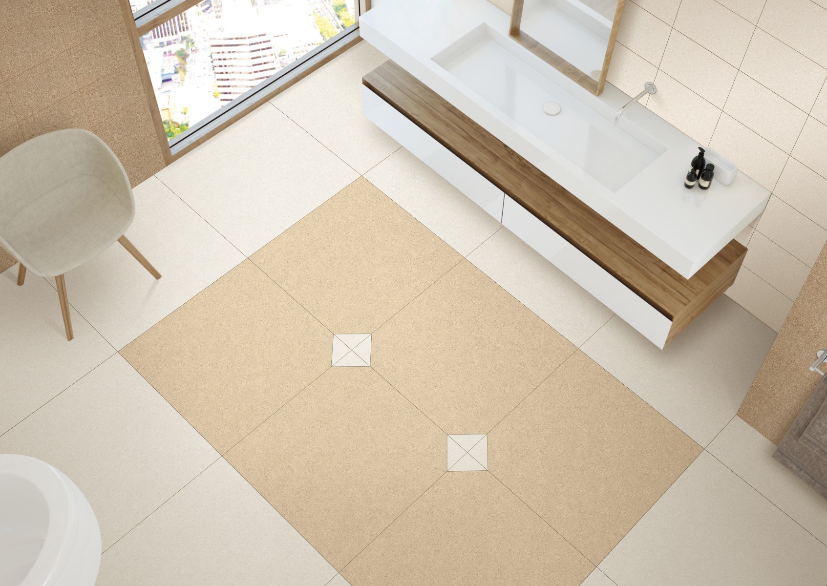 Glossy Finish HWG Diamond Sandune Ceramic tile 250x375 mm