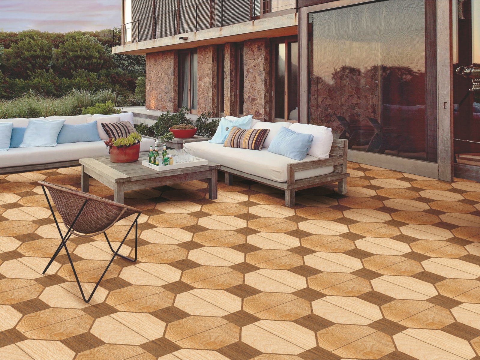 Matte Finish  GFT ODP Aster Wood FT Brown Ceramic tile 600x600 mm