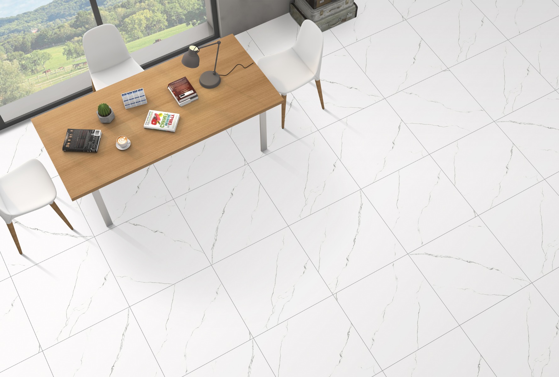 Matte Finish  GFT ODP Statuario FT   Ceramic tile 600x600 mm