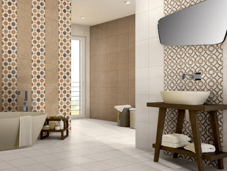 Glossy Finish GFT SPH Lisbon Floral HL Ceramic tile 300x450 mm