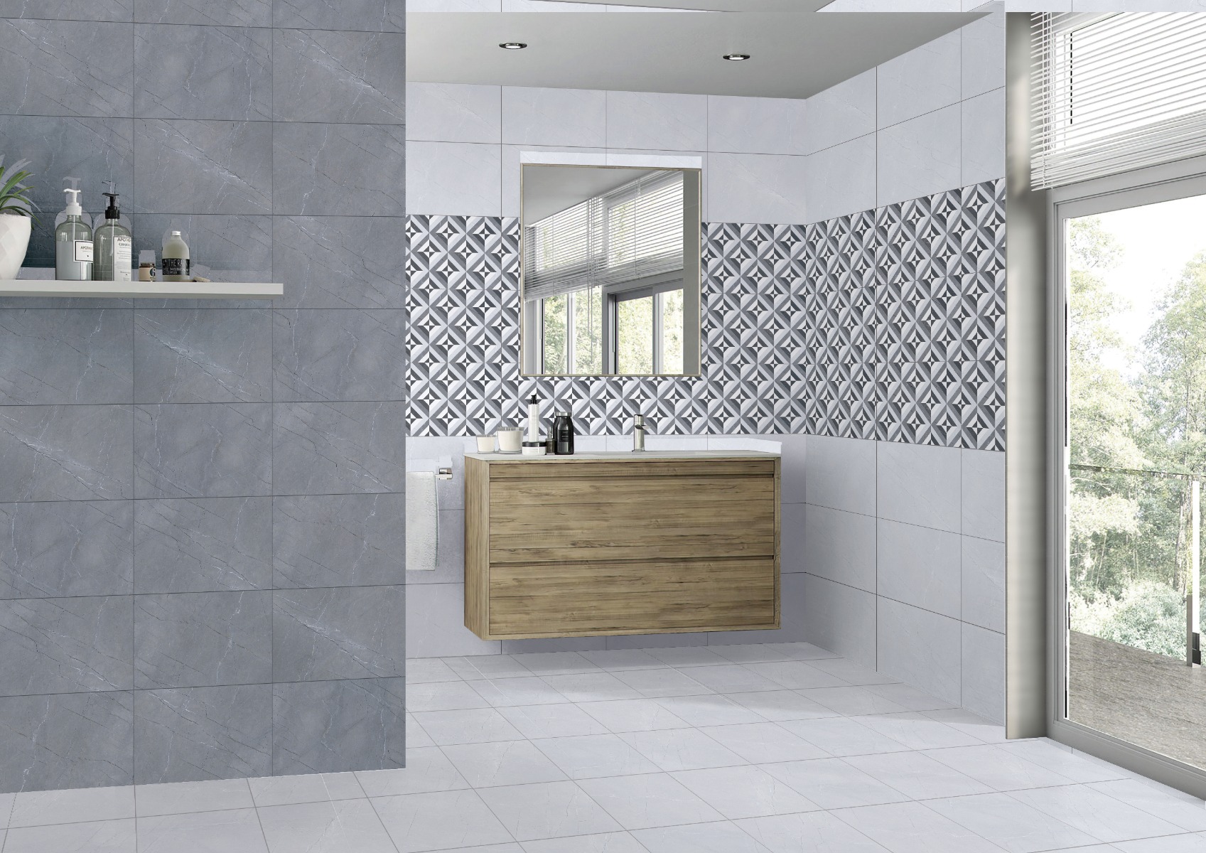Glossy Finish GFT SPB Pulpis Grey Lt Ceramic tile 300x450 mm