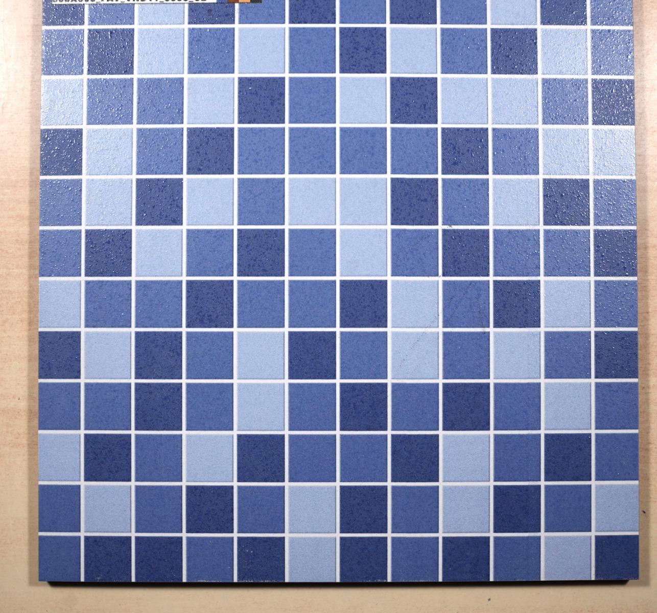 Matte Finish HP Faux Mosaic Blue Digital Paver tile 300x300 mm