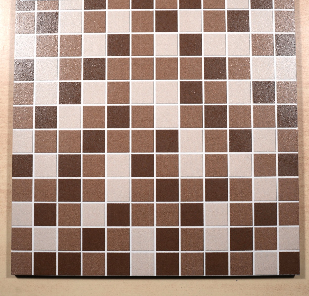 Matte Finish HP Faux Mosaic Brown Digital Paver tile 300x300 mm