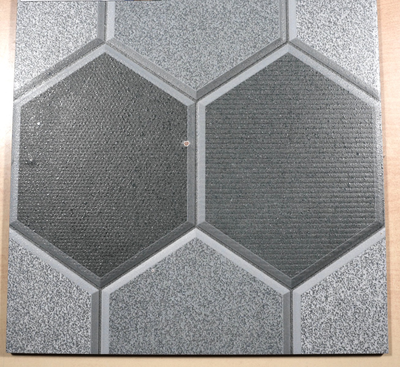 Matte Finish HP Hexa Grey Digital Paver tile 300x300 mm