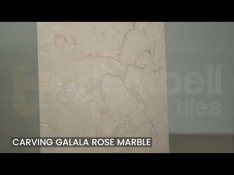 Matte Finish Carving Galala Rose Marble Glazed Vitrified Tiles 600x1200 mm