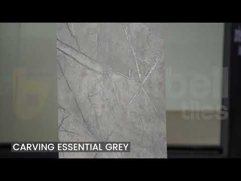 Matte Finish Carving Essential Grey Glazed Vitrified Tiles 600x1200 mm