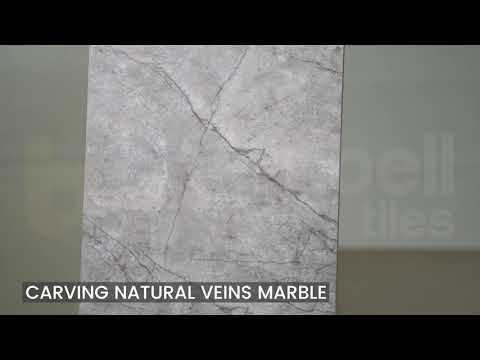 Matte Finish Carving Natural Veins Marble Glazed Vitrified Tiles 600x1200 mm