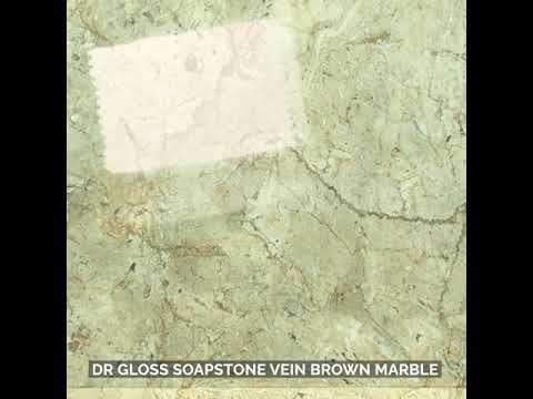 Glossy Finish DR Gloss Soapstone Vein Brown Marble Glazed Vitrified Tiles 600x1200 mm