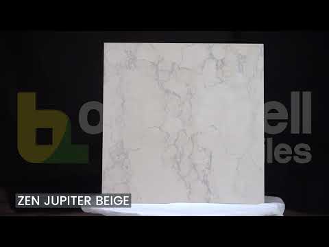 Glossy Finish Zen Jupiter Beige Vitrified tile 600x600 mm