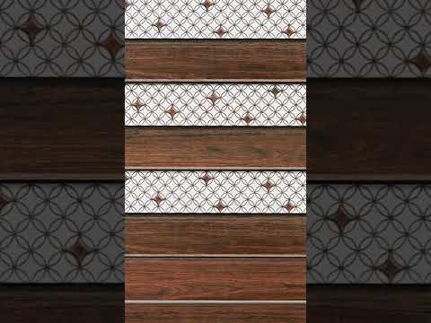 Glossy Finish OHG Star Walnut Strip HL Ceramic tile 300x450 mm