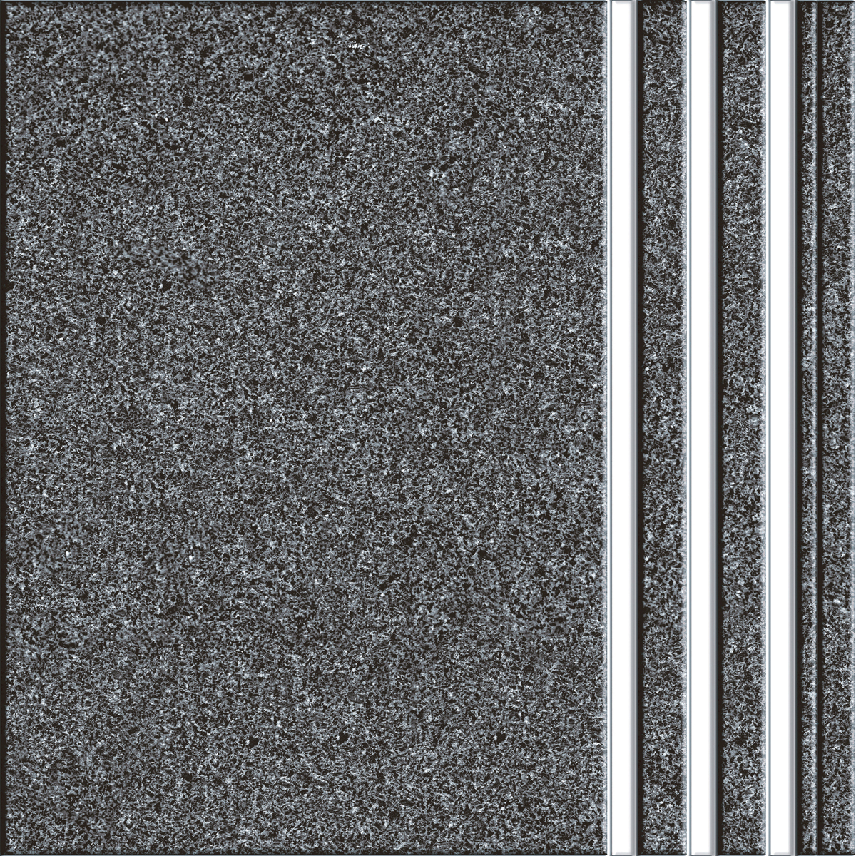 Matte Finish HSP Step Granite Black Ceramic tile 300x300 mm
