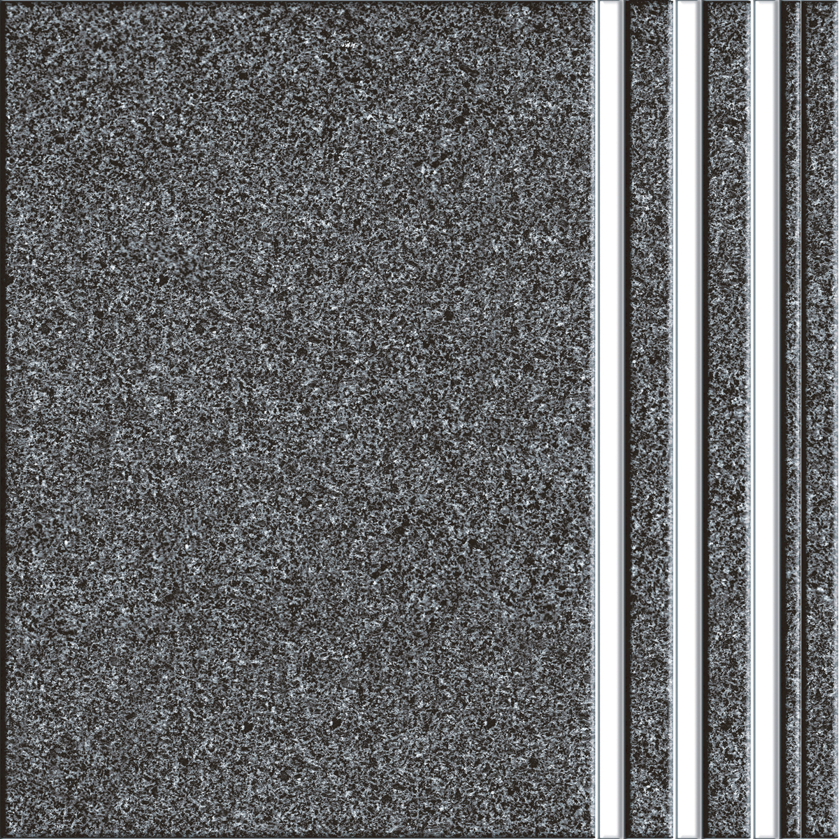 Matte Finish HSP Step Granite Black Ceramic tile 300x300 mm