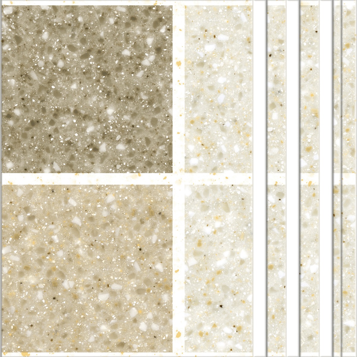 Matte Finish HSP Step Mosaic Chips Ceramic tile 300x300 mm