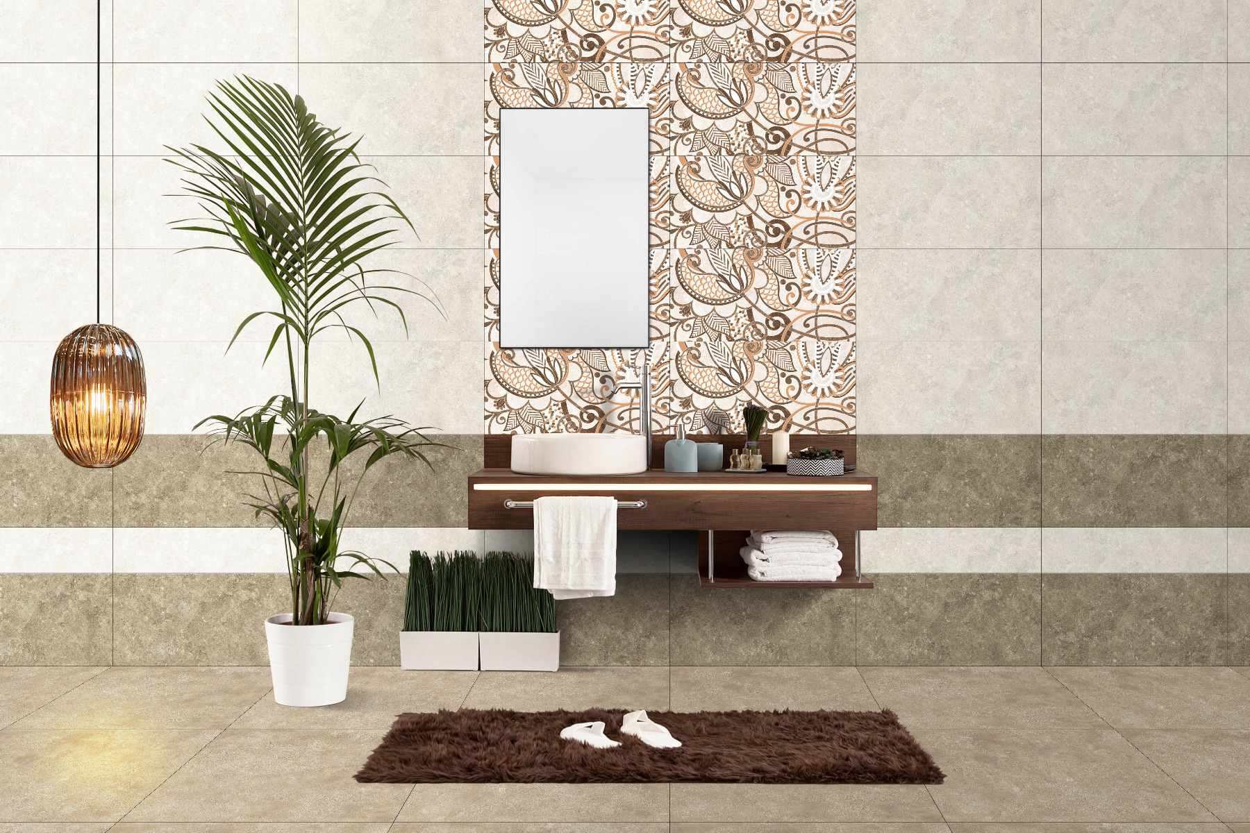 Sugar / Lapato Lapato Lismore Creama Vitrified tile 300x600 mm