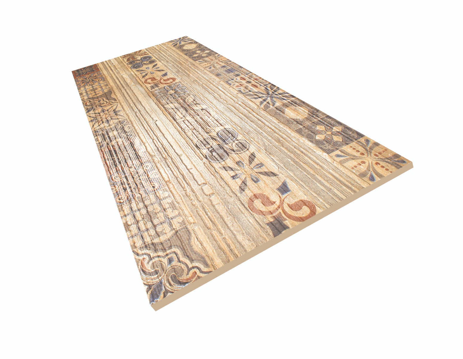 Matte Finish Linea Decor Travertine Moroccan Glazed Vitrified Tiles 600x1200 mm
