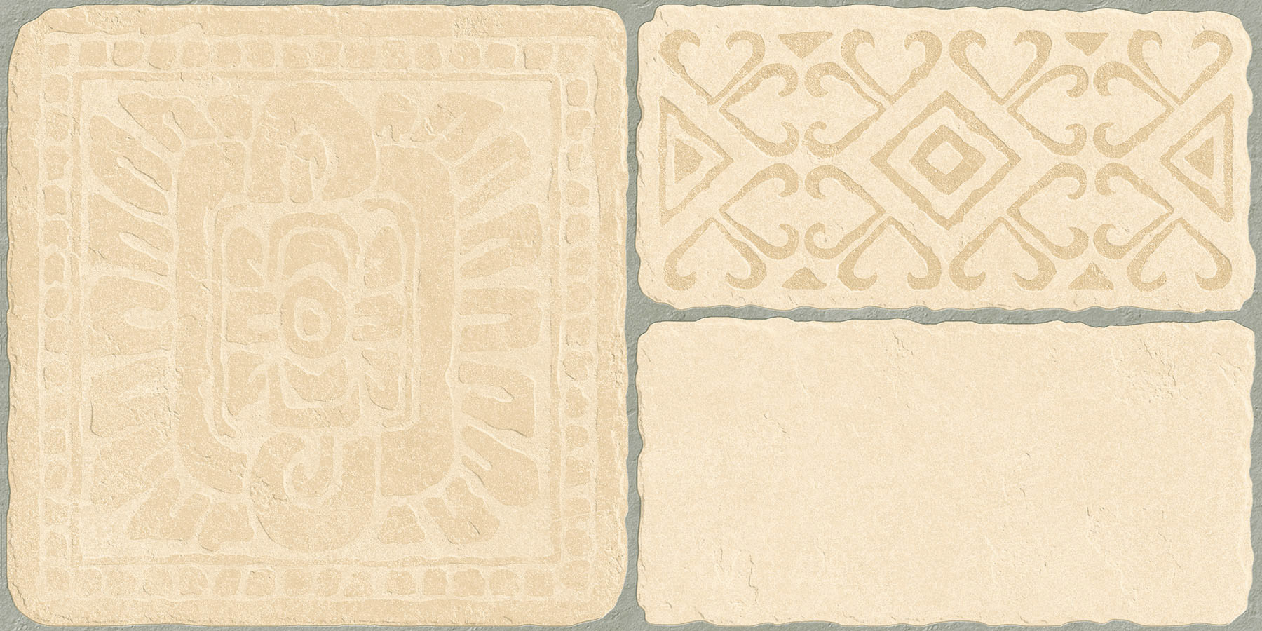 Matte Finish Mandala Universal Heritage Beige Glazed Vitrified Tiles 300x600 mm