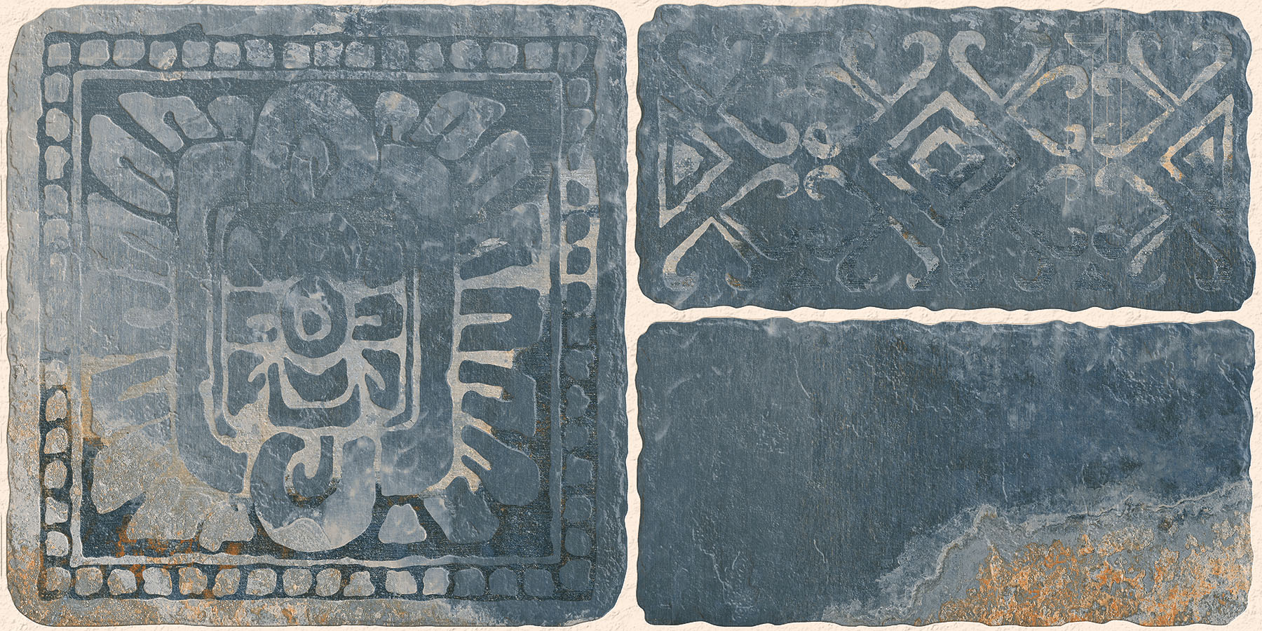 Matte Finish Mandala Universal Heritage Slate Glazed Vitrified Tiles 300x600 mm