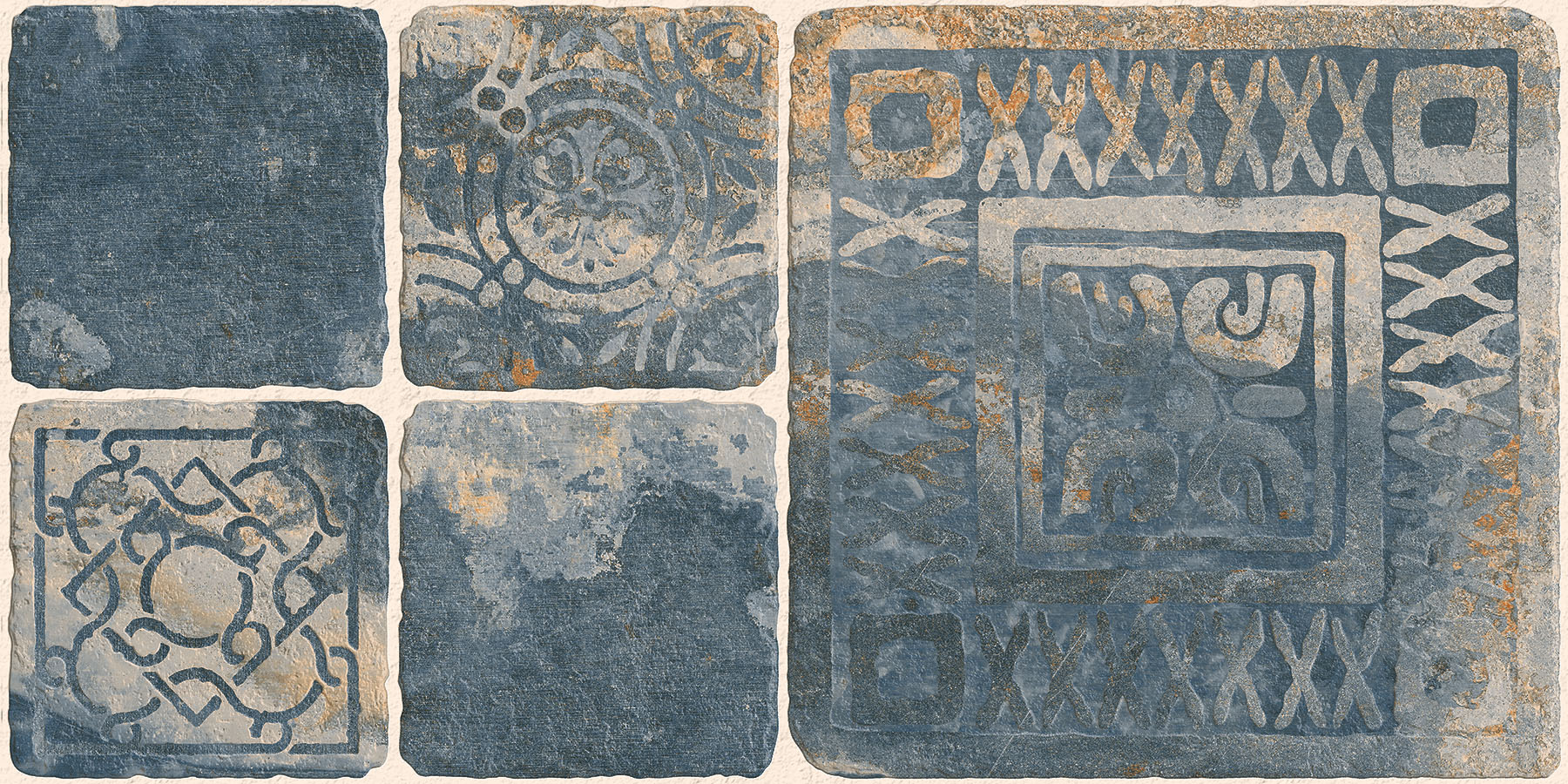 Matte Finish Mandala Universal Heritage Slate Glazed Vitrified Tiles 300x600 mm