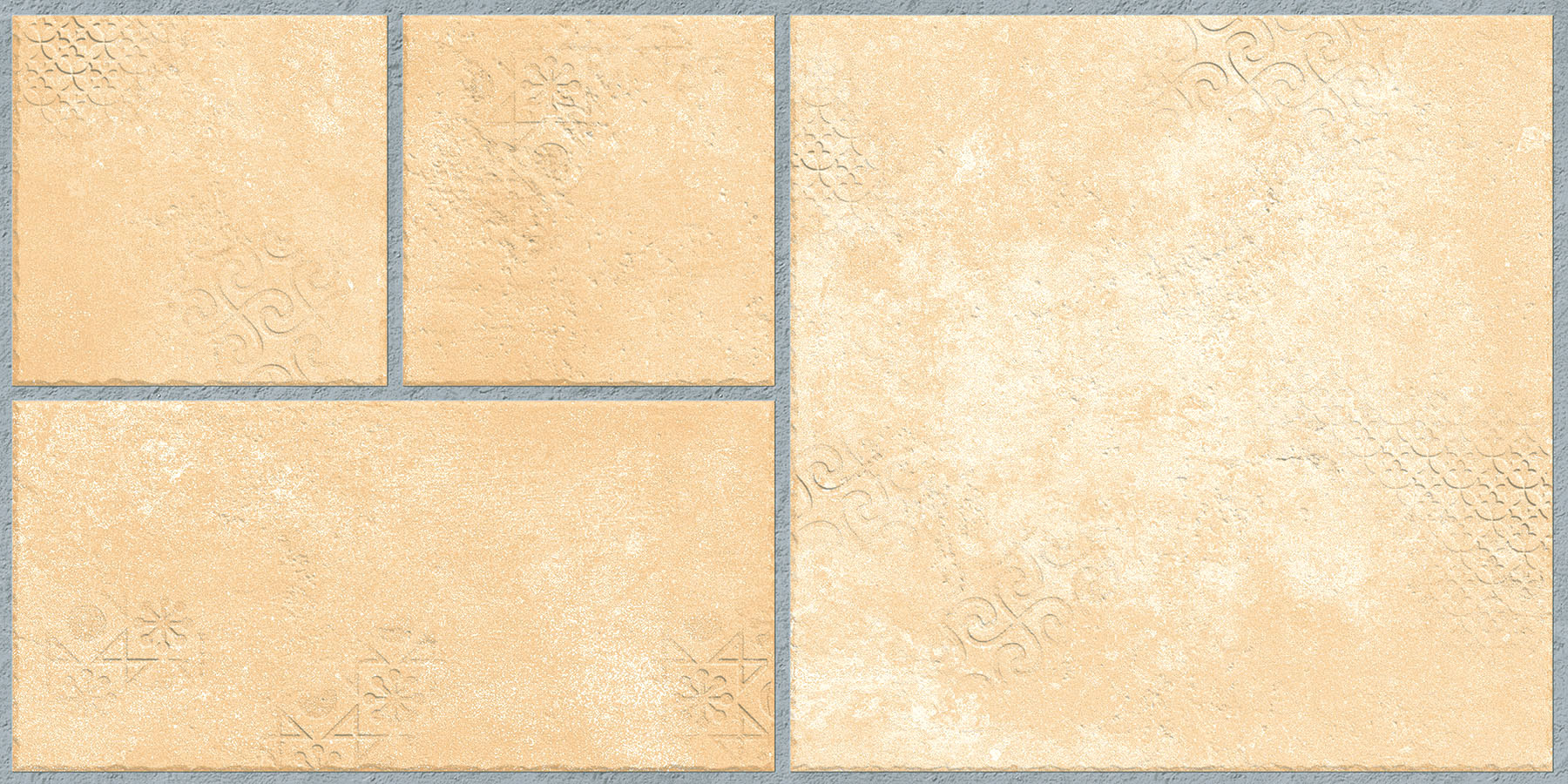 Matte Finish Mandala Universal Rustic Beige Glazed Vitrified Tiles 300x600 mm