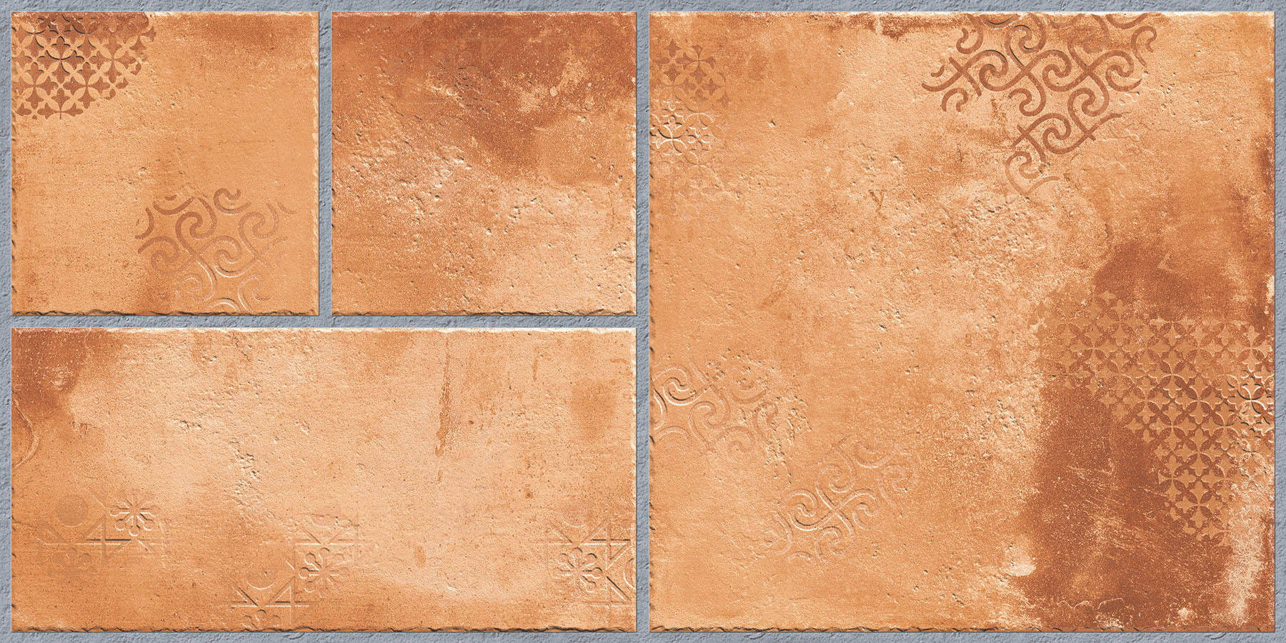 Matte Finish Mandala Universal Rustic Cotto Glazed Vitrified Tiles 300x600 mm