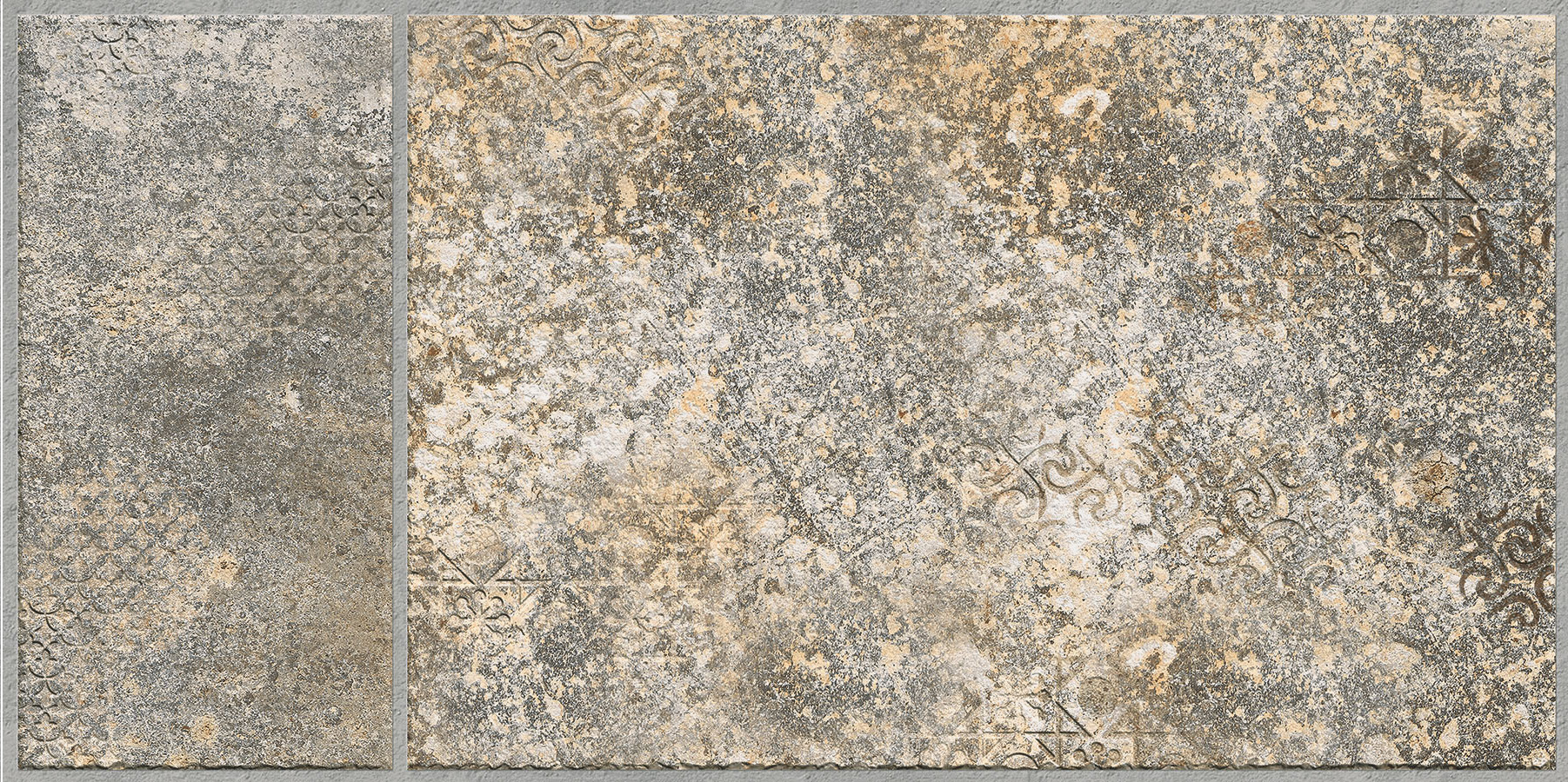 Matte Finish Mandala Universal Rustic Multi Glazed Vitrified Tiles 300x600 mm