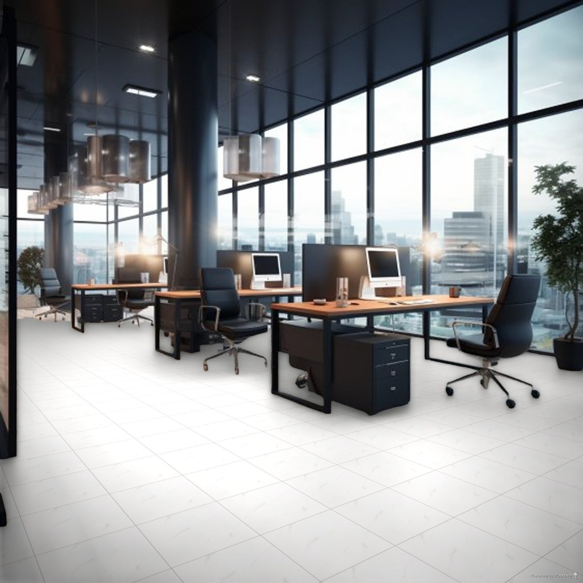 Matte Finish Myra Grey Ceramic tile 395x395 mm