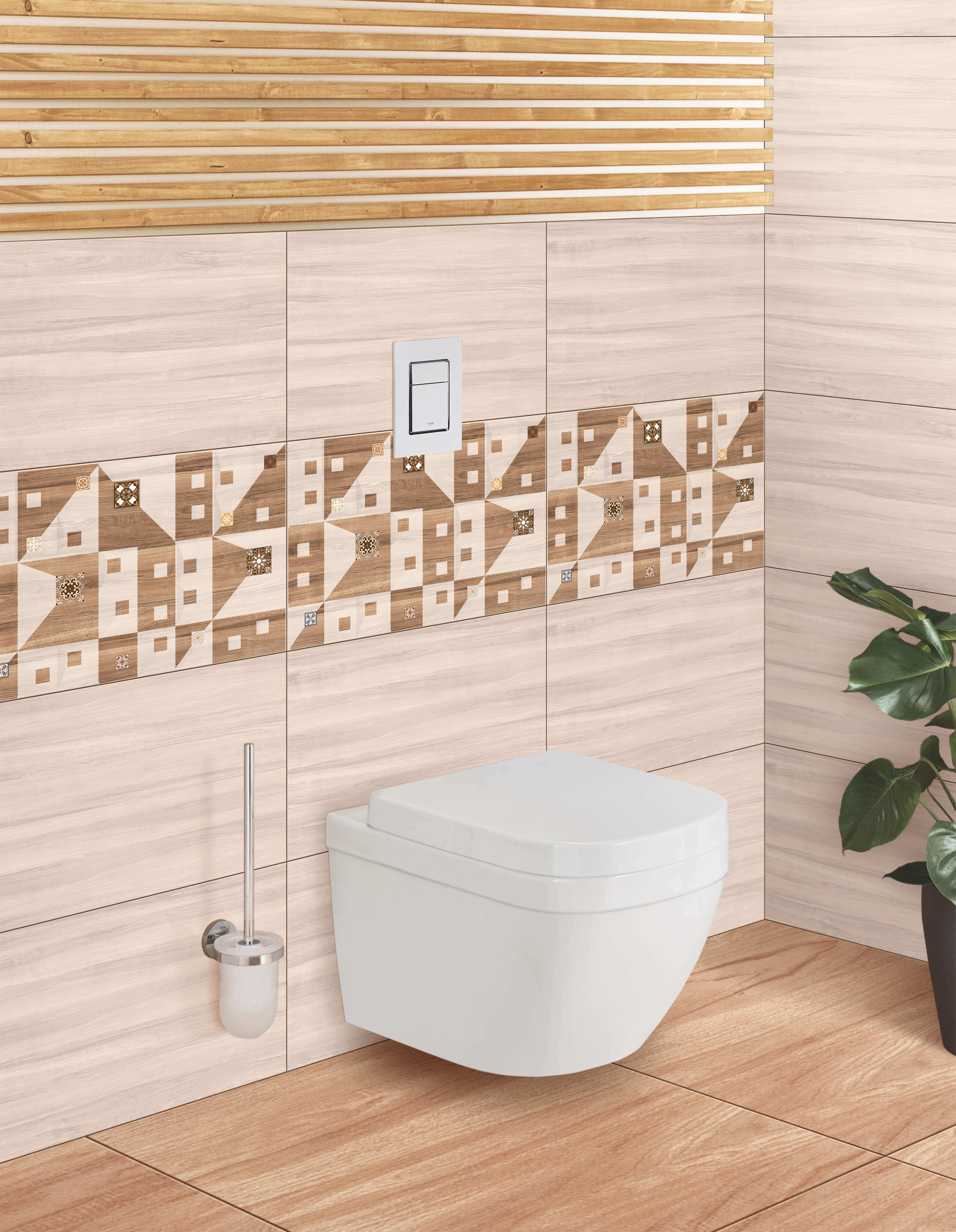 Glossy Finish ODG Natural Wood LT Ceramic tile 300x450 mm