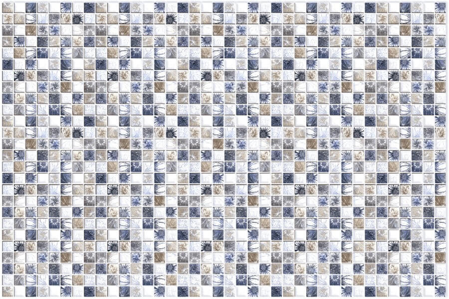 Glossy Finish ODG Aliza Mosaic Blue Ceramic tile 300x450 mm