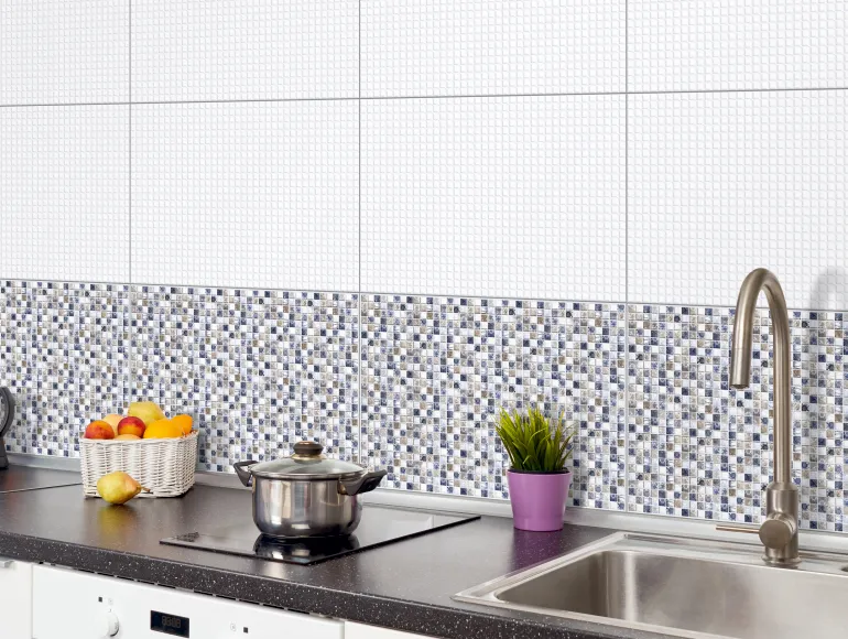 Glossy Finish ODG Aliza Mosaic Blue Ceramic tile 300x450 mm