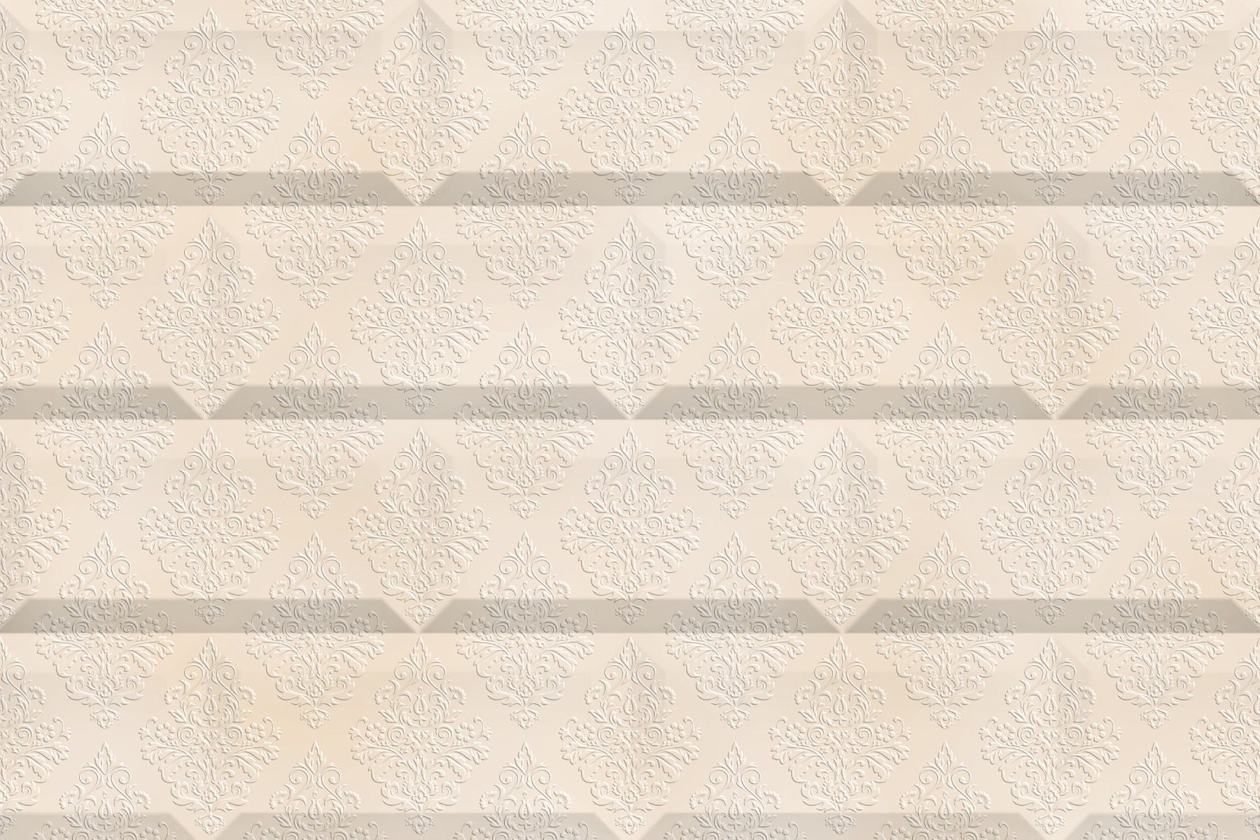 Glossy Finish ODG Beige Vintage Floral Brick Ceramic tile 300x450 mm