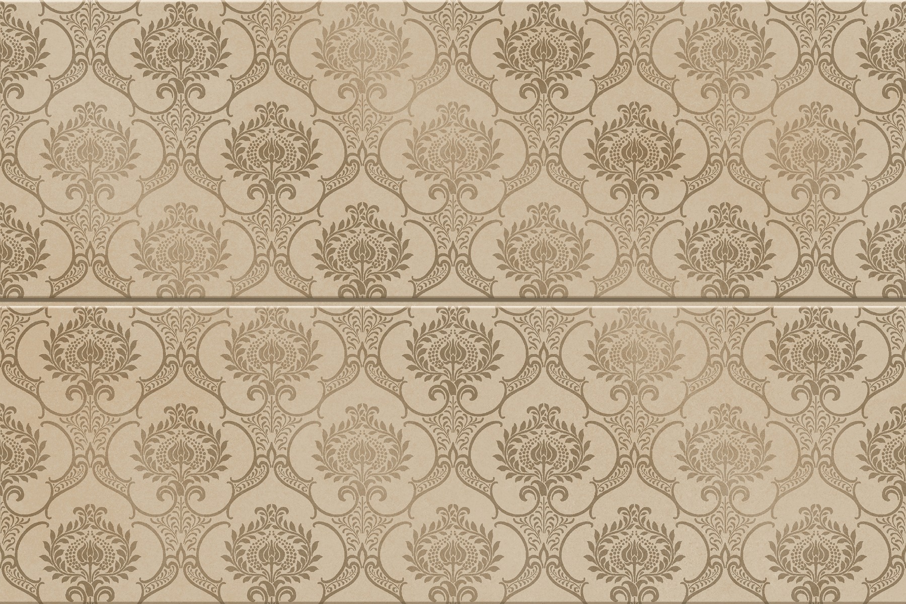 Glossy Finish ODG Brown Damask Ceramic tile 300x450 mm