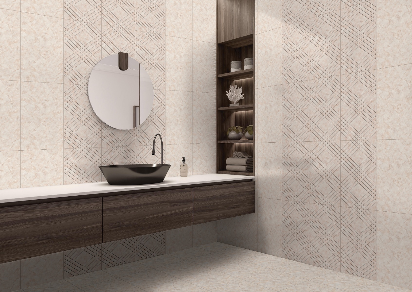 Glossy Finish ODG Charms Sandune Ceramic tile 300x450 mm