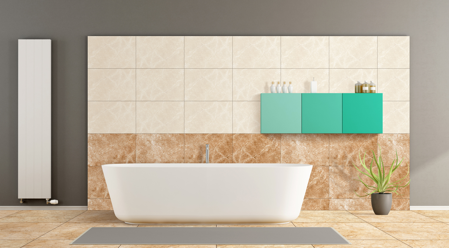 Glossy Finish ODG Dakota Brown Light Ceramic tile 300x450 mm