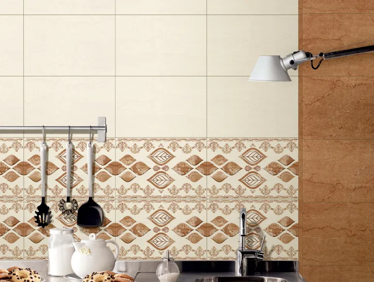 Glossy Finish ODG Emilia Beige Ceramic tile 300x450 mm