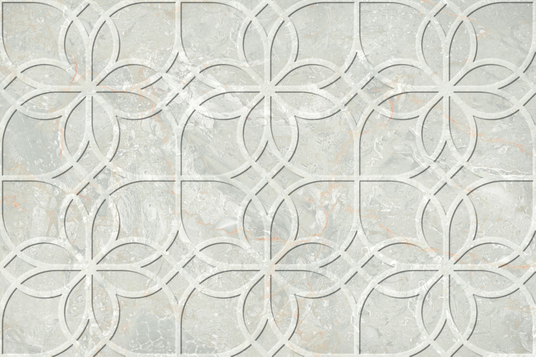 Glossy Finish ODG Green LT Breccia Petals Ceramic tile 300x450 mm