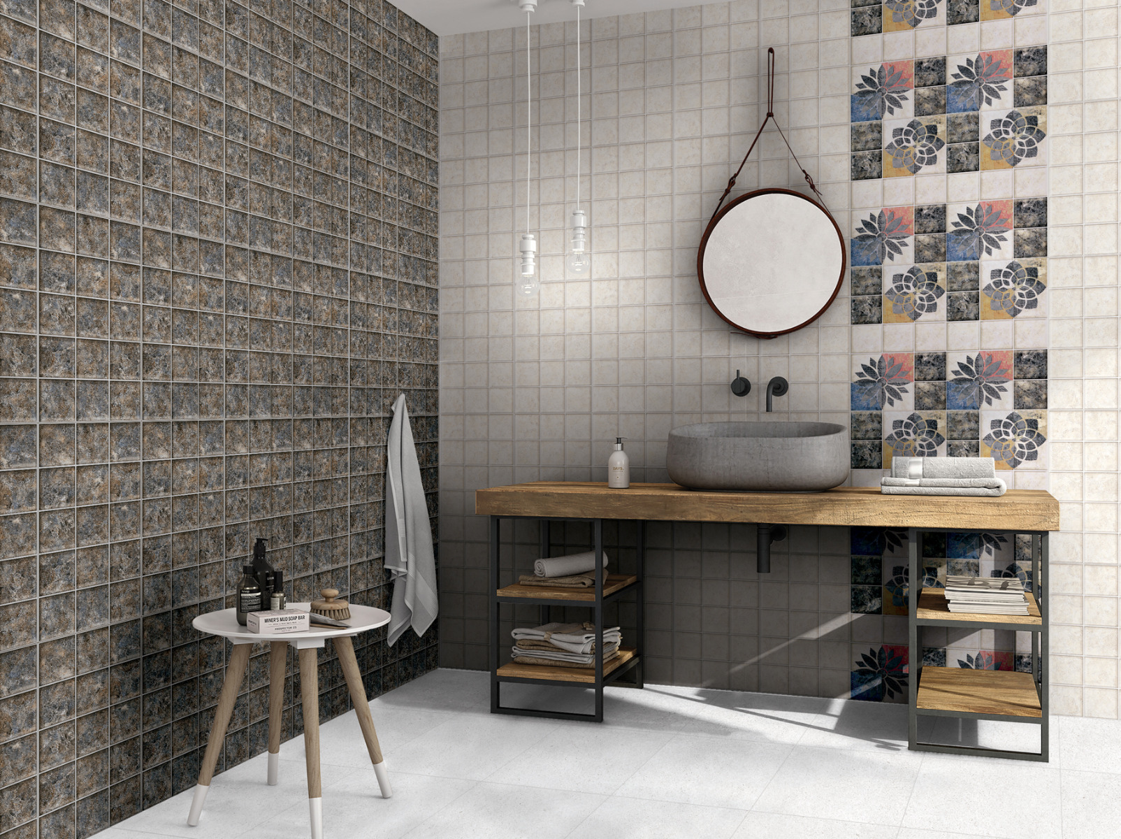 Glossy Finish ODG Stapo Royal DK Ceramic tile 300x450 mm