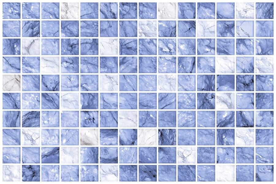 Glossy Finish ODG True Blue Mosaic Dark Ceramic tile 300x450 mm