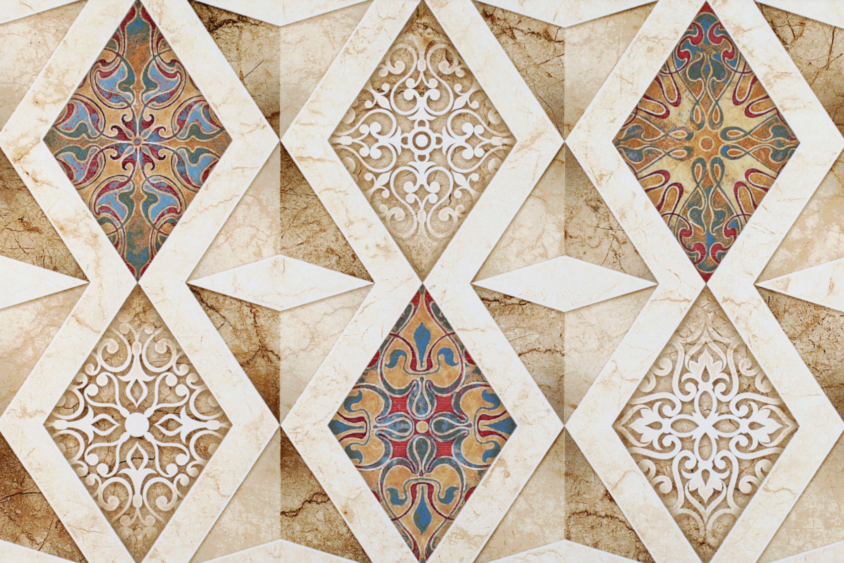 Glossy Finish ODH Accent Diamond Art HL  Ceramic tile 300x450 mm