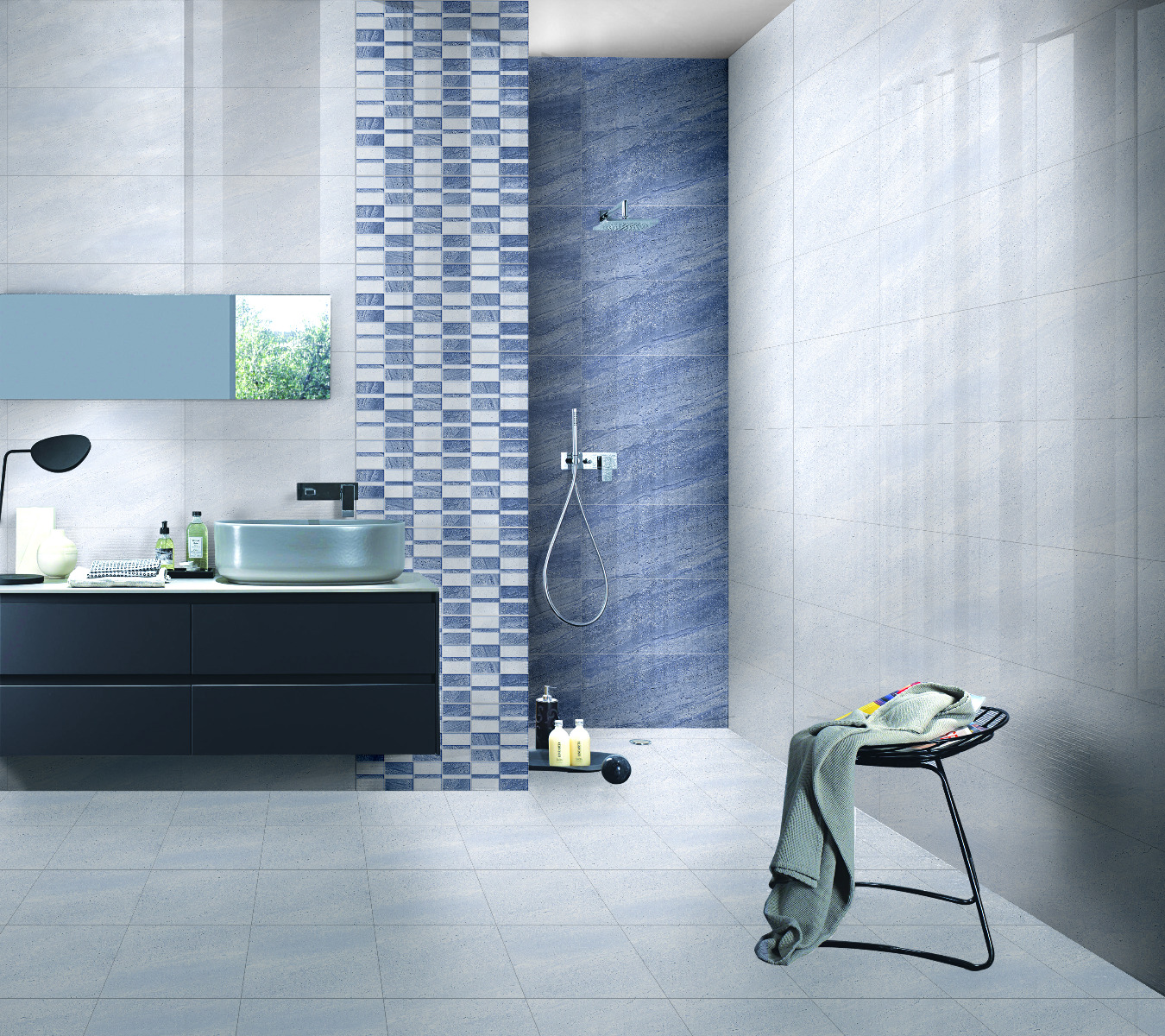 Glossy Finish ODG Bohmia Gris LT Ceramic tile 300x600 mm
