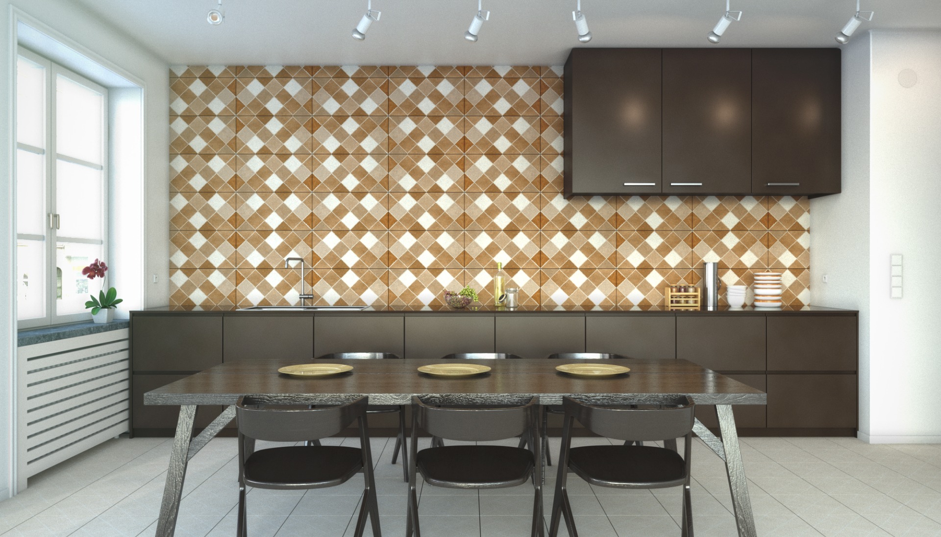 Matte Finish ODH Diamond Beige HL   Ceramic tile 300x600 mm