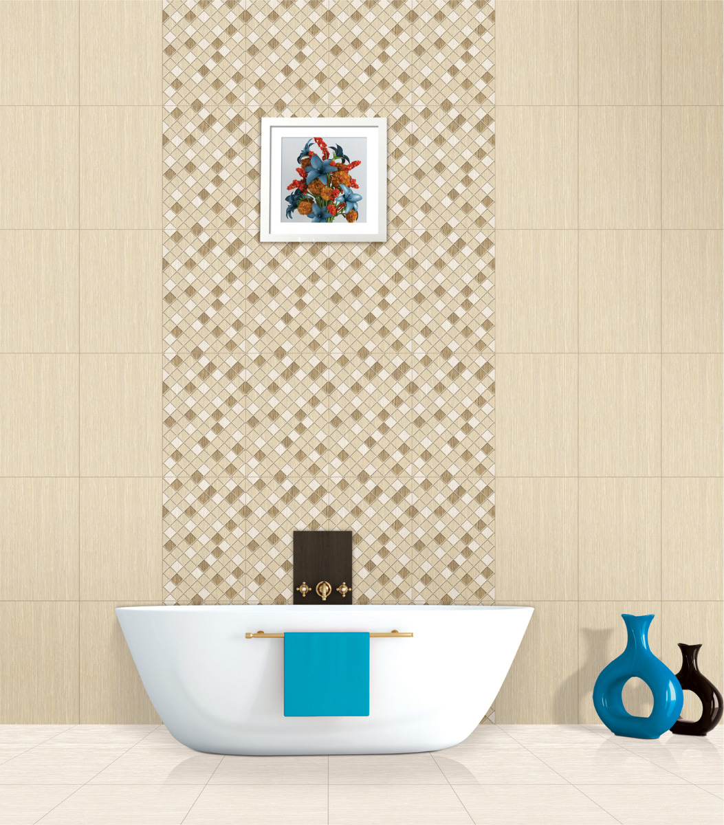 Glossy Finish ODH Dorma Beige Ivory HL Ceramic tile 300x450 mm