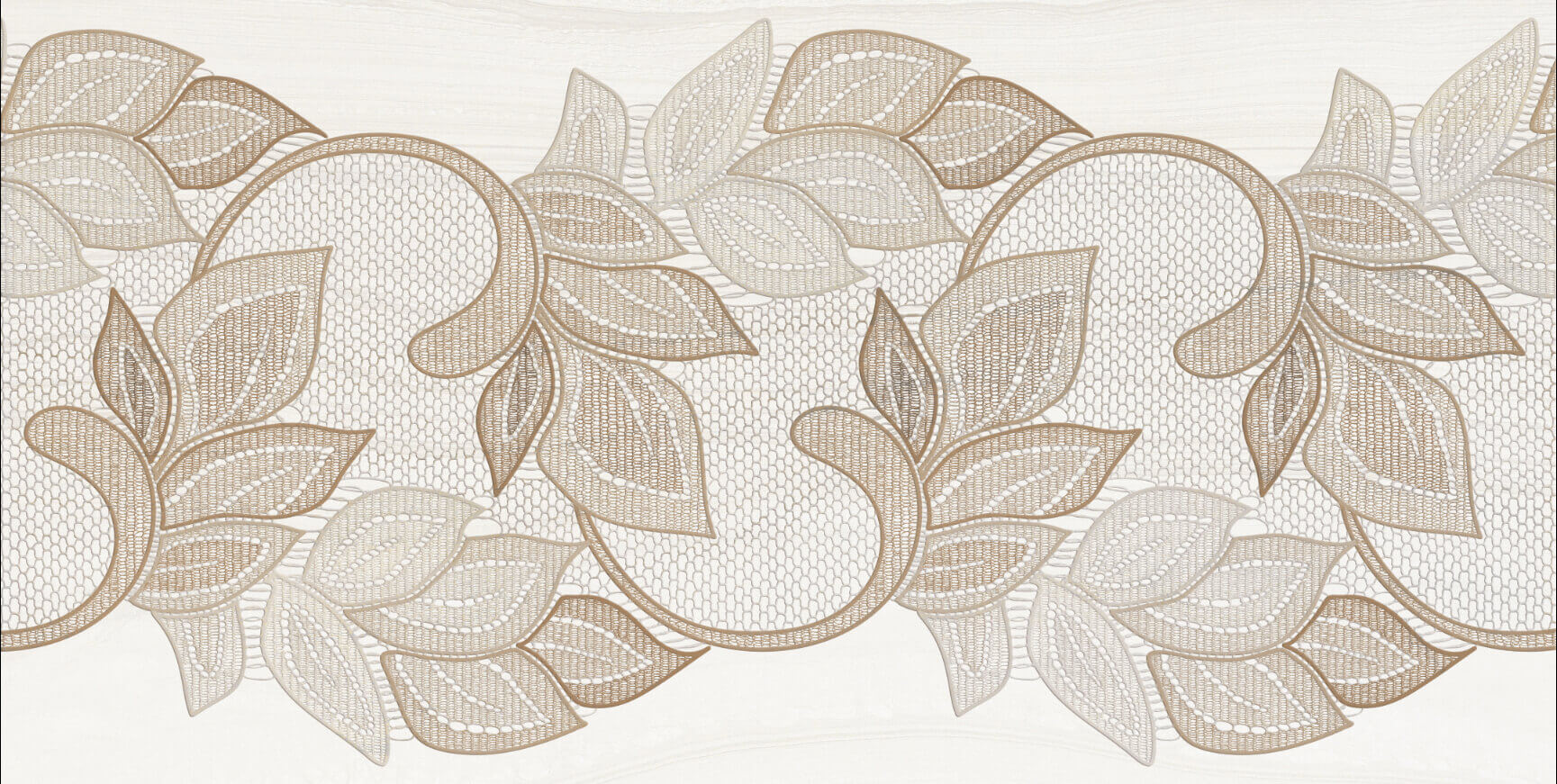 Glossy Finish ODH Embroidery Flora HL Ceramic tile 300x600 mm