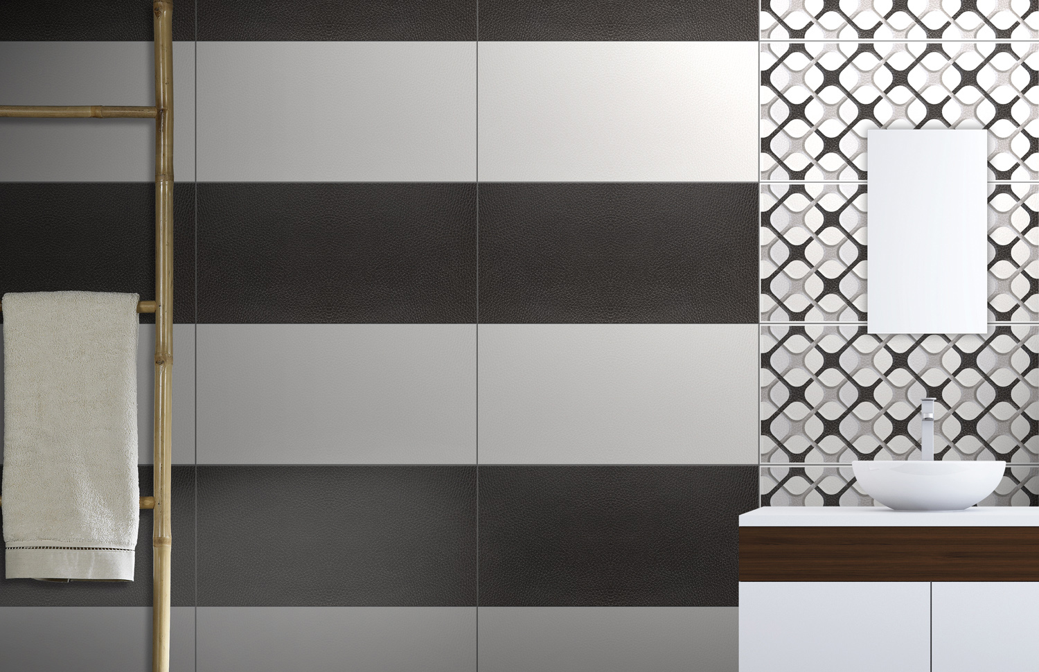 Glossy Finish ODH Leathra HL Ceramic tile 300x600 mm