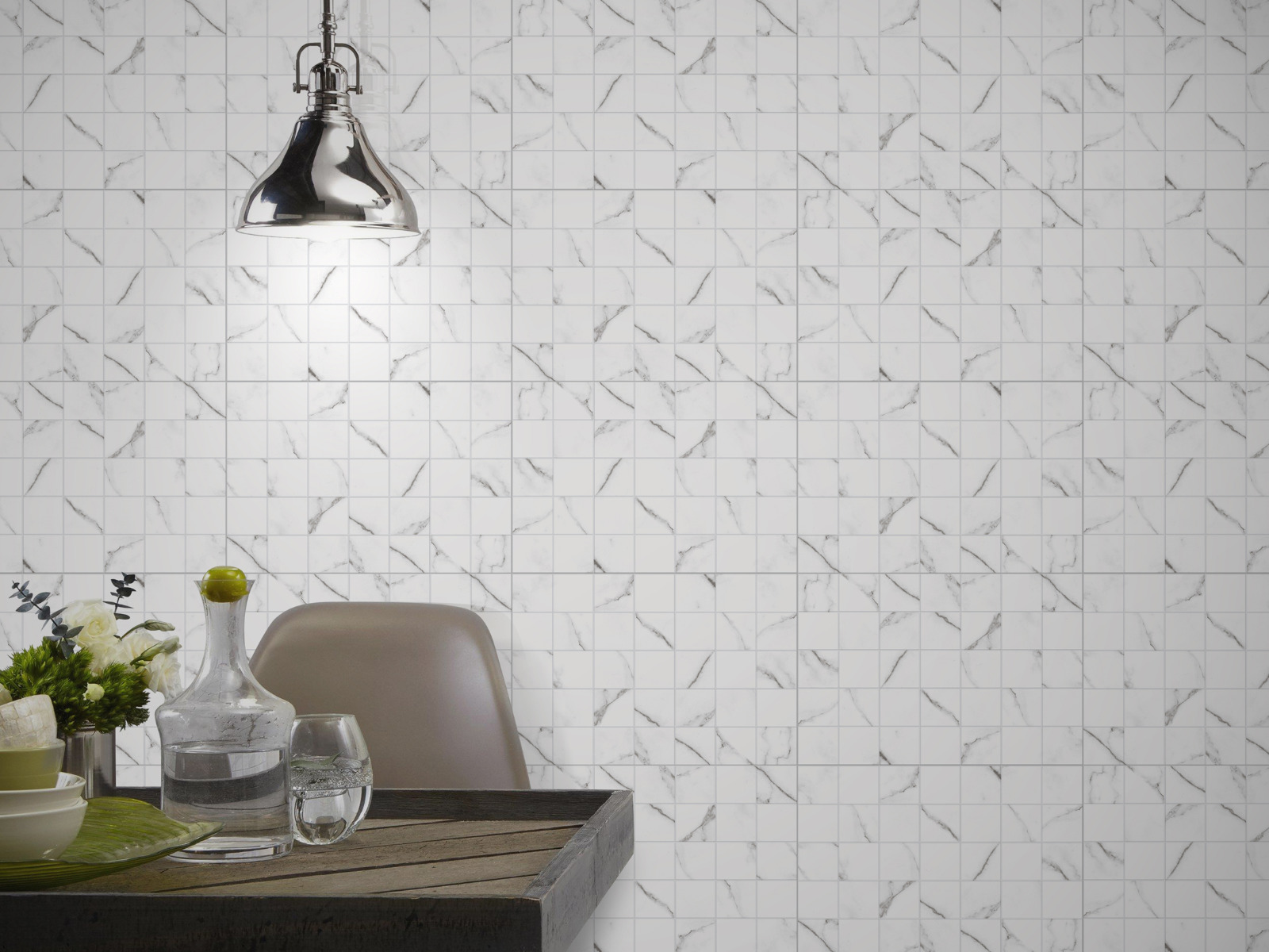 Glossy Finish ODH Statuario HL Glazed Vitrified Tiles Wall Tiles