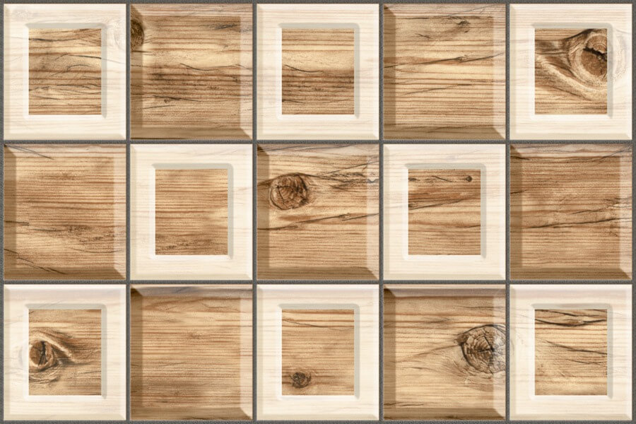 Glossy Finish ODH Tablon Brown HL Ceramic tile 300x450 mm