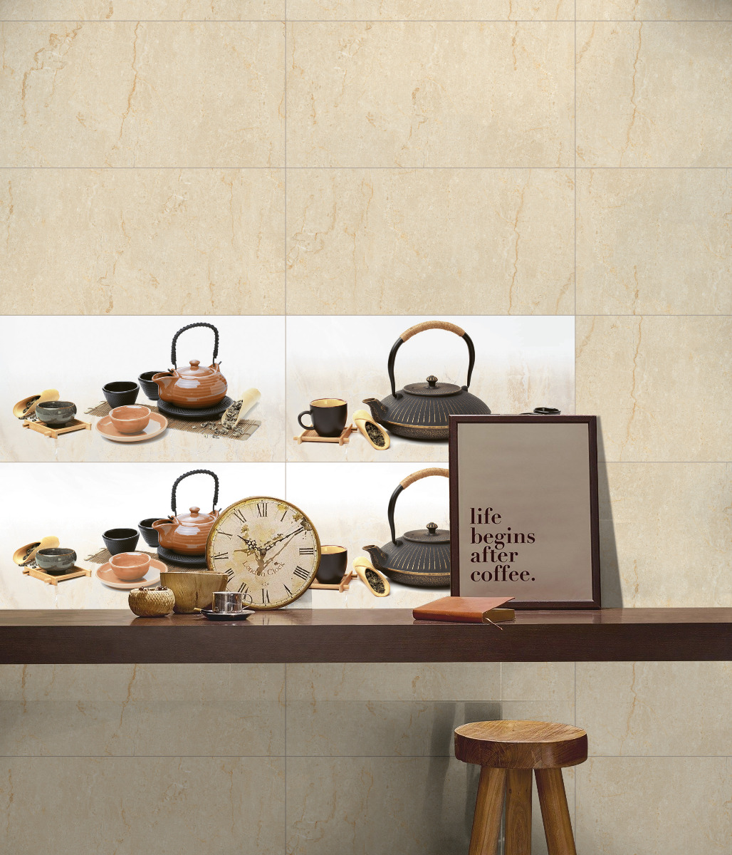 Glossy Finish ODG Tea Pot Brown Ceramic tile 300x600 mm