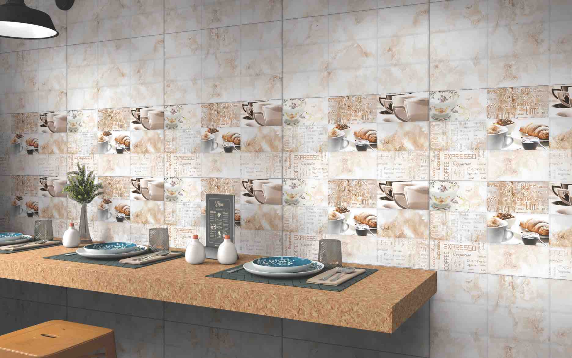 Glossy Finish ODH Mocha HL Ceramic tile 300x600 mm