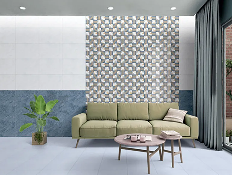 Glossy Finish ODG Azul DK Marble Stone Ceramic tile 300x450 mm